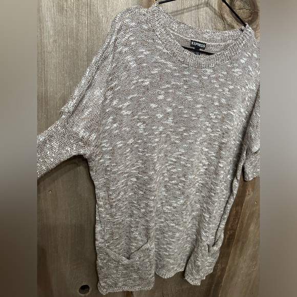 Express Tunic Pocket Sweater in Light Brown Size XS/S Women’s - Picture 4 of 15